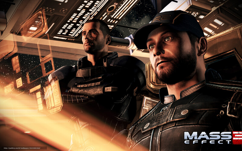 Mass Effect characters in cockpit