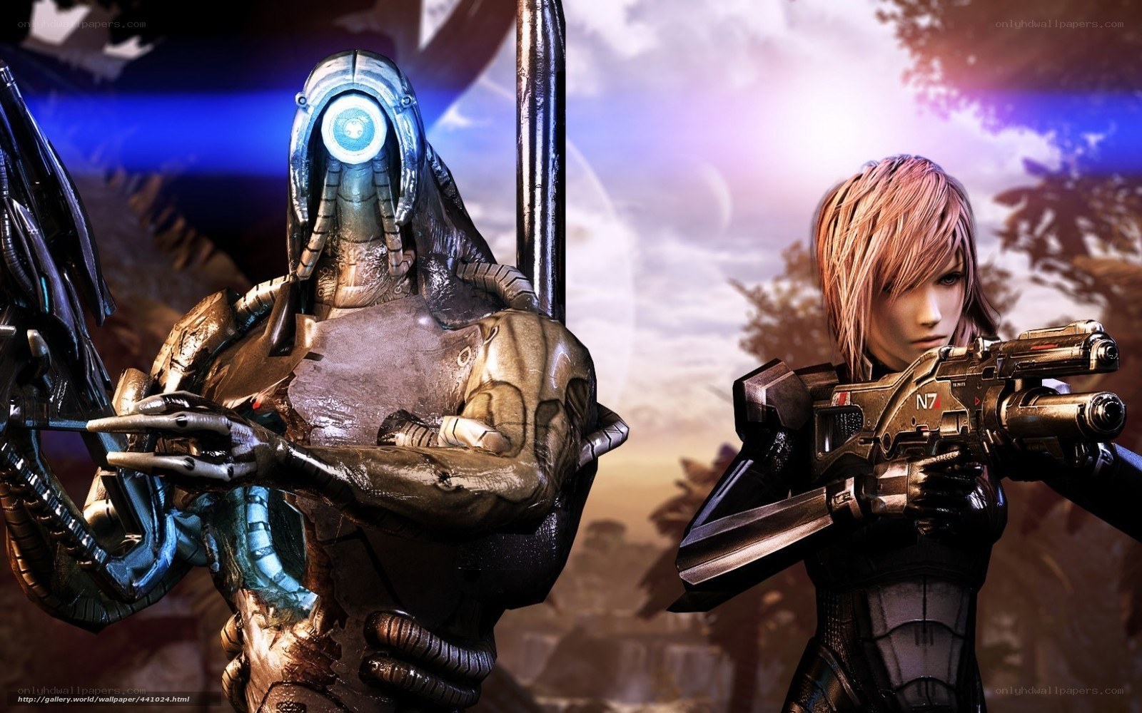 Mass Effect characters in combat