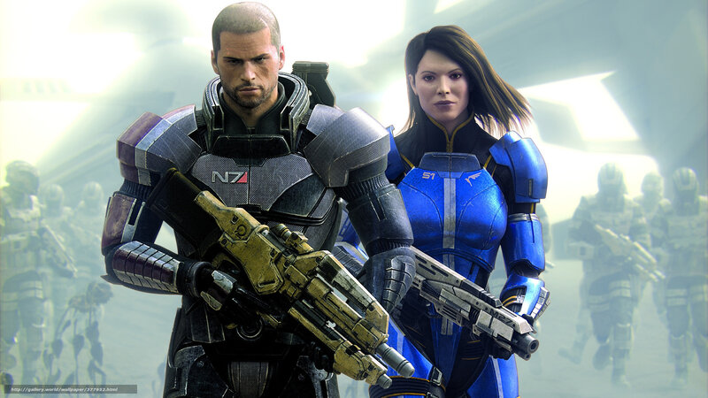 Mass Effect characters in combat gear
