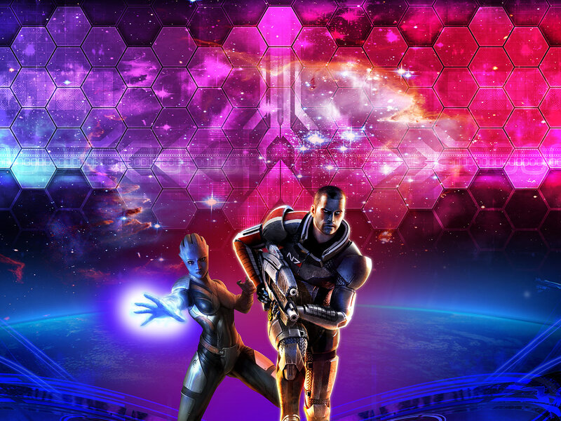 Mass Effect characters in space