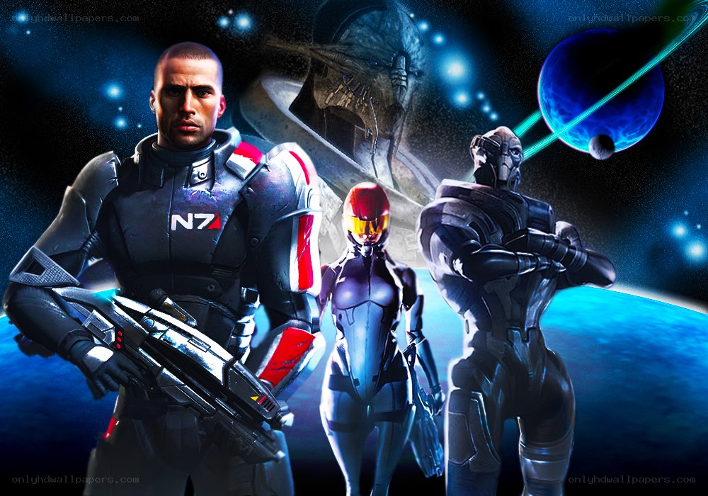 Mass Effect characters in space