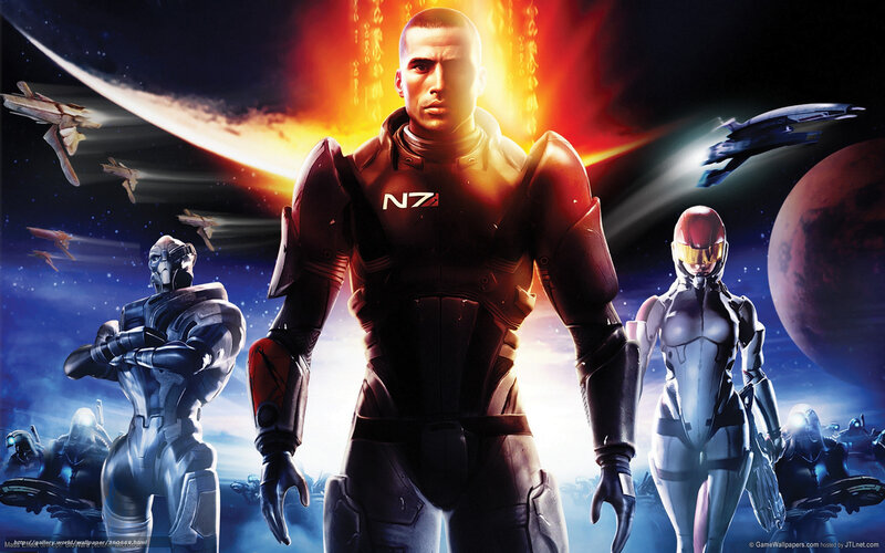 Mass Effect characters in space