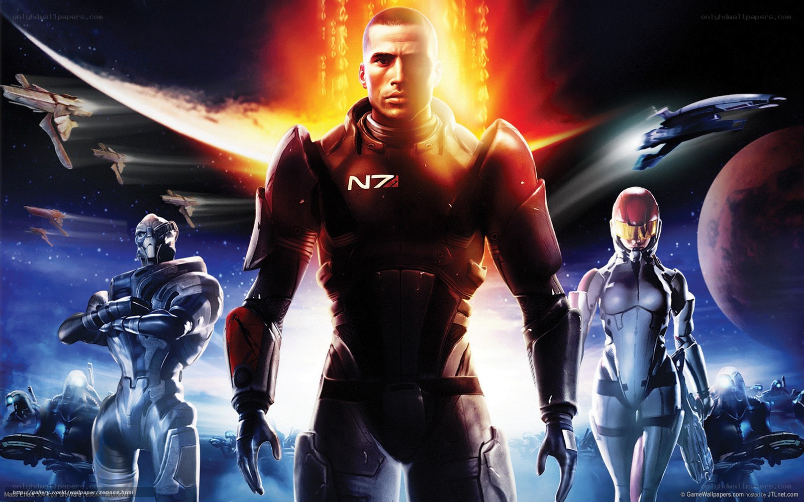 Mass Effect characters in space