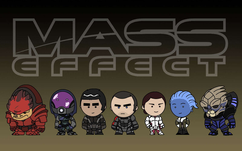 Mass Effect chibi characters