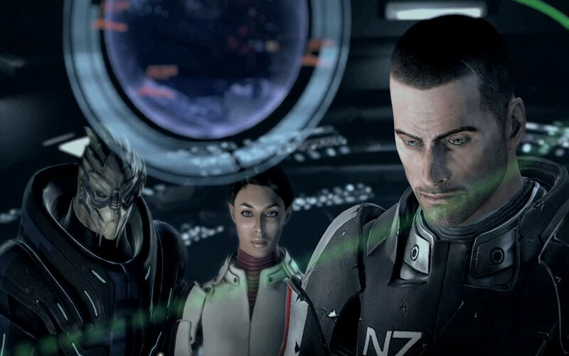 mass effect crew in cockpit