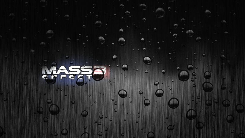 Mass Effect Logo on Wet Surface