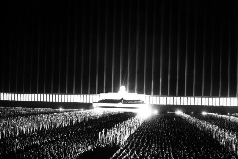 Mass gathering at night