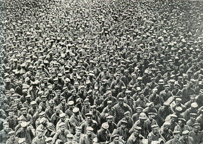 Mass gathering of soldiers