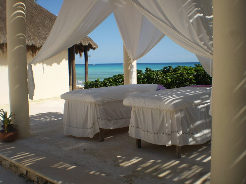 Massage Beds on Patio
