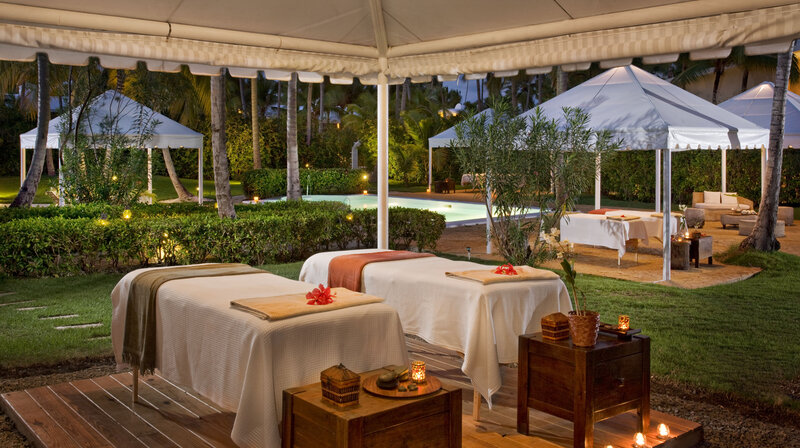 Massage Beds under Tent