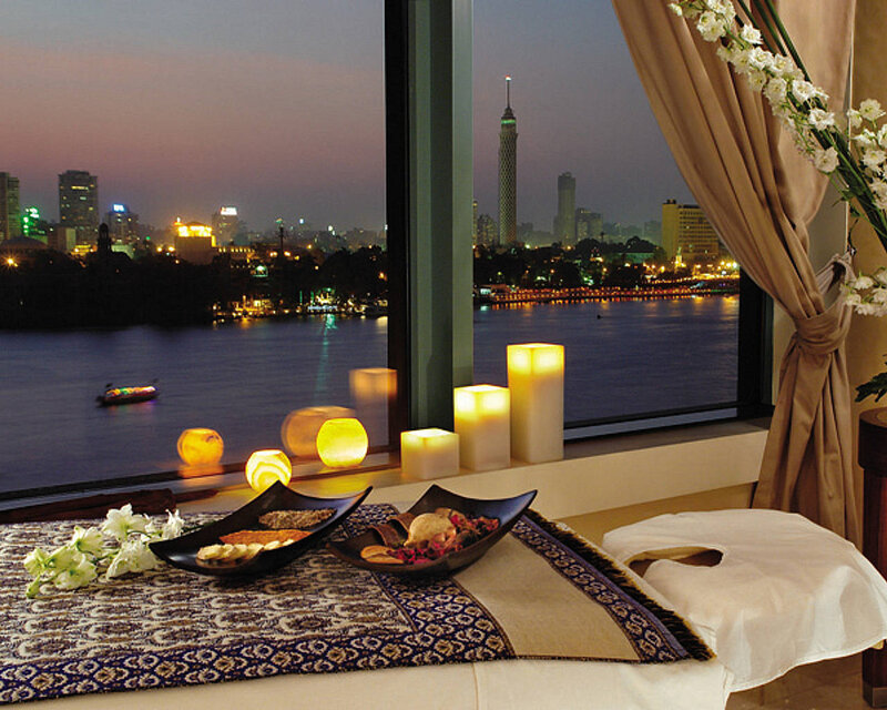 Massage Table with City View