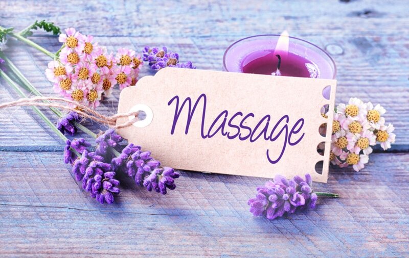 Massage Tag with Flowers