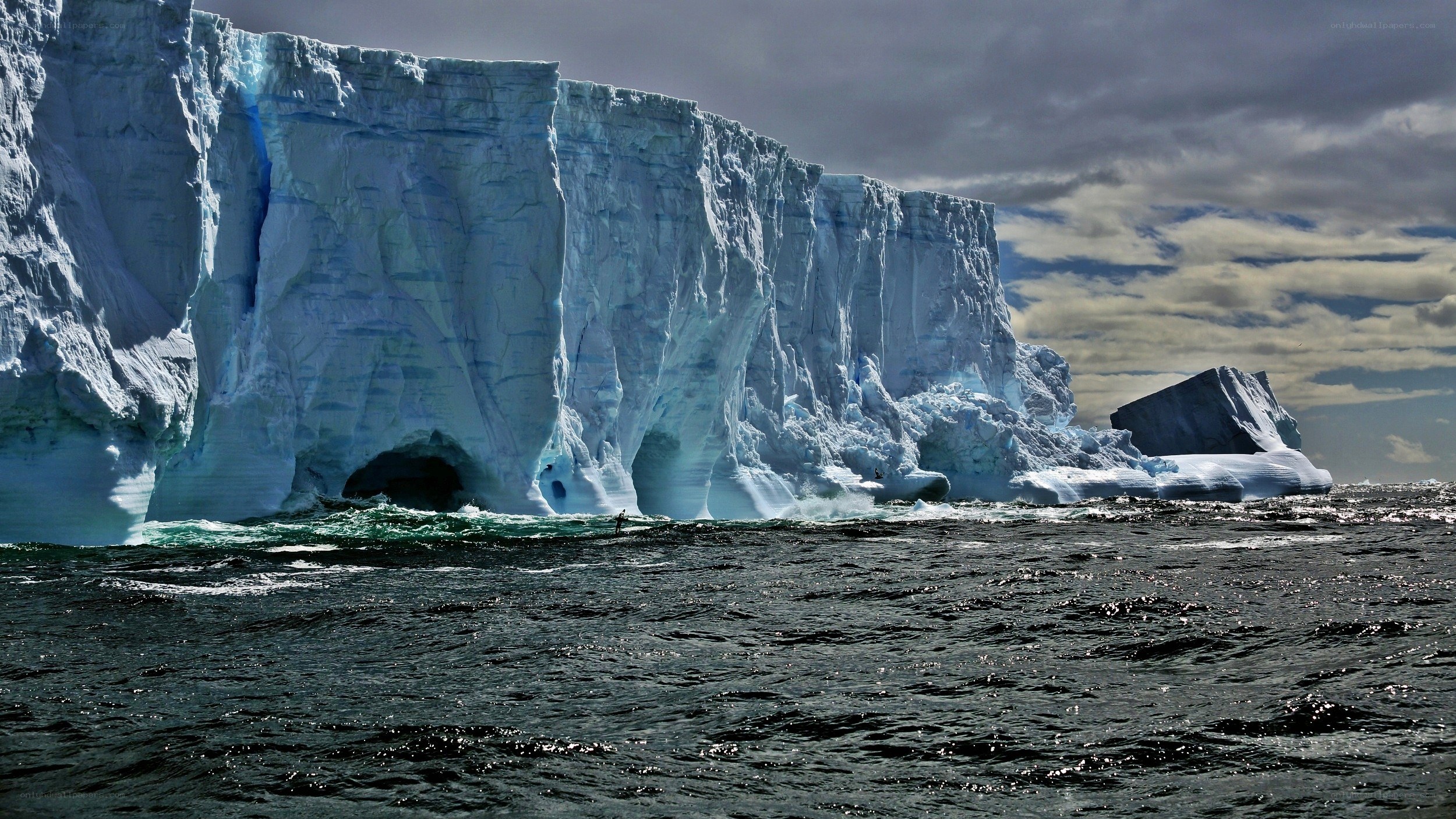 Massive iceberg in open water