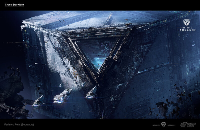 Massive Space Station — Blue, Dramatic