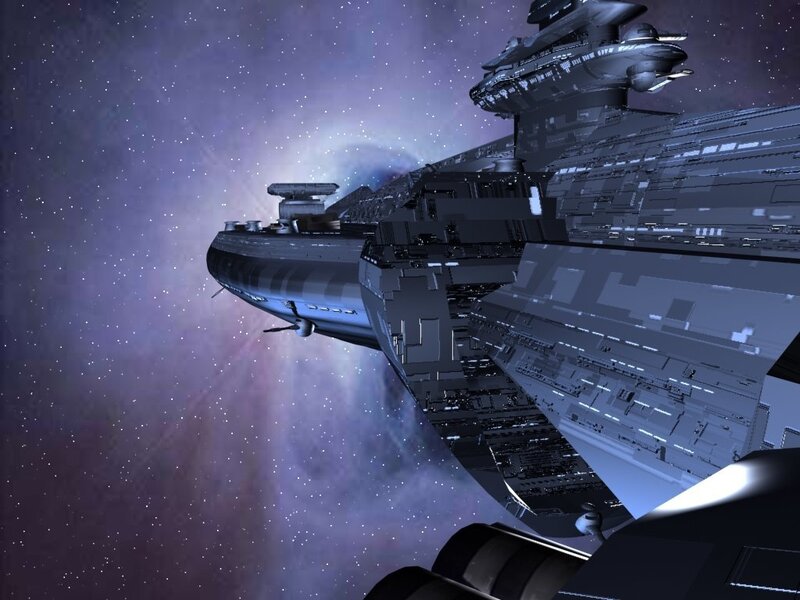 Massive Spaceship in Space