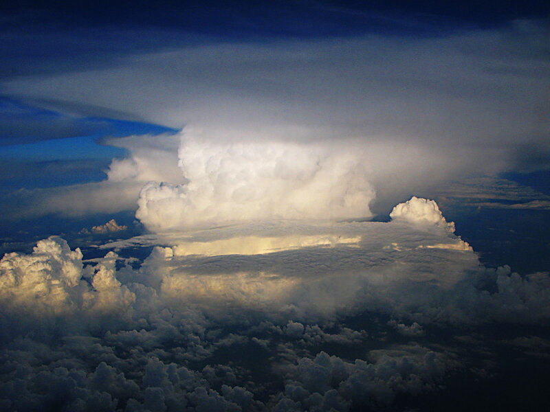 Massive storm cloud from above
