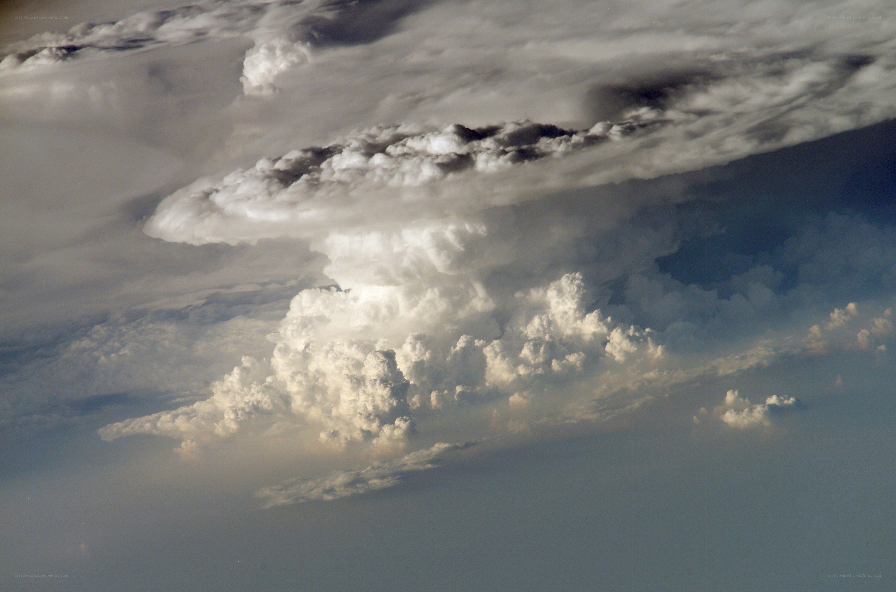 massive storm cloud from above