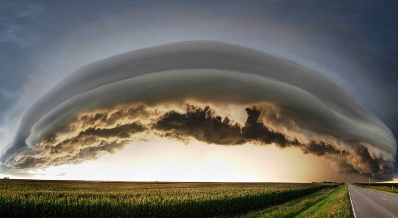 Massive Storm Cloud — Gray, Dramatic, Sunset