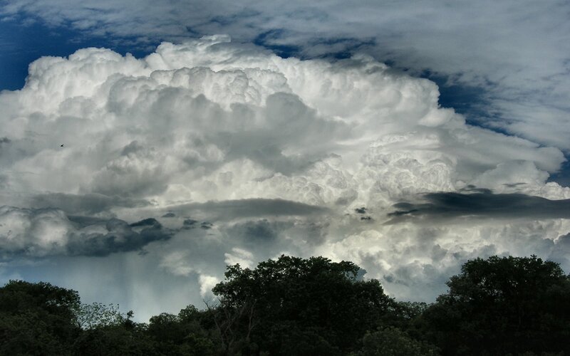 Massive Storm Cloud — White