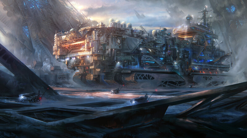 Massive Warship in Ruins