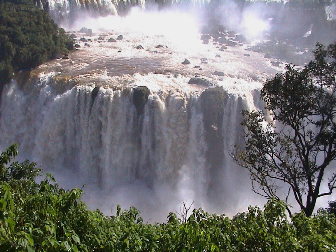 massive waterfall cascade