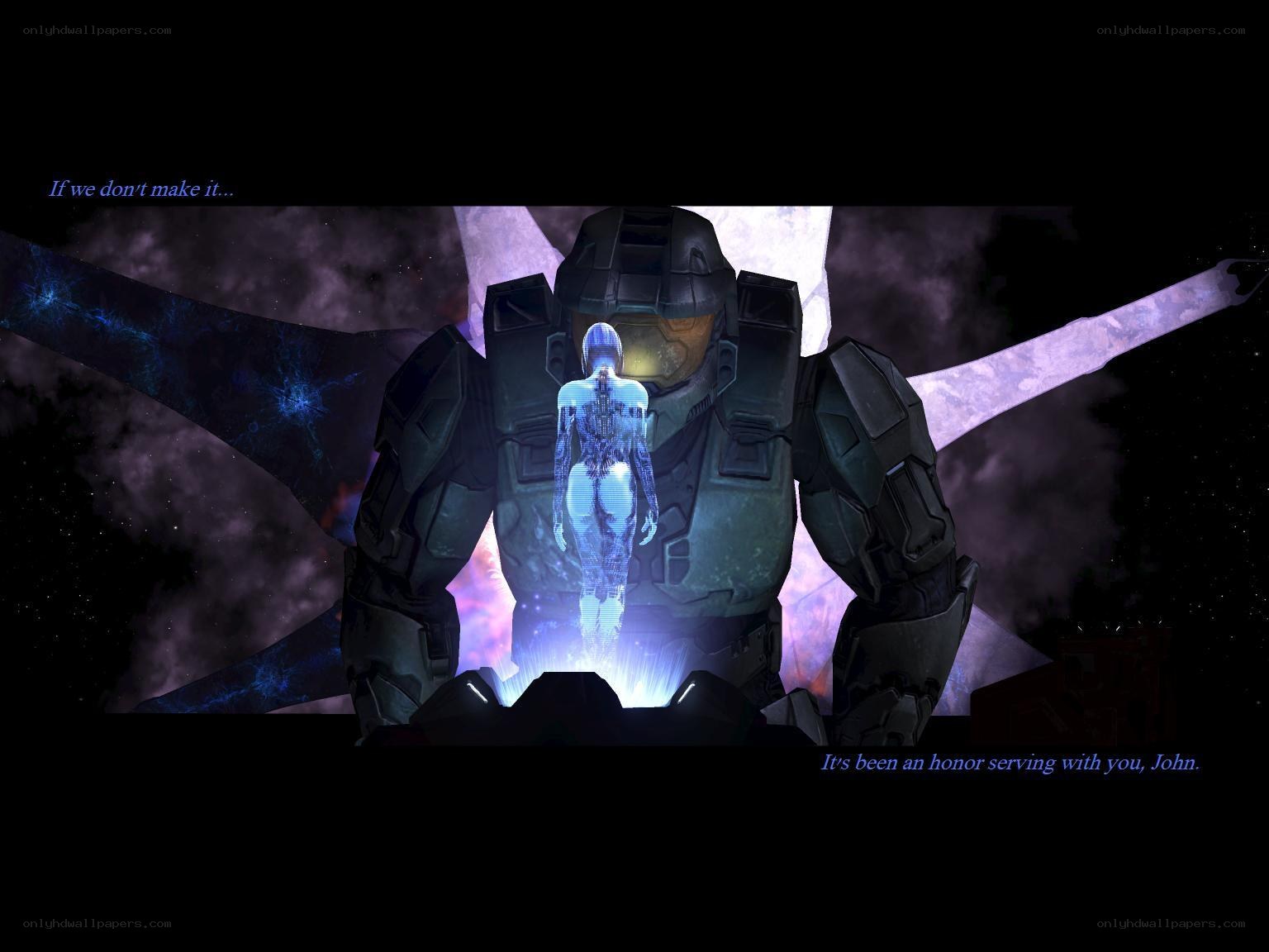 Master Chief and Cortana farewell