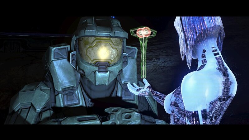 Master Chief and Cortana in a scene