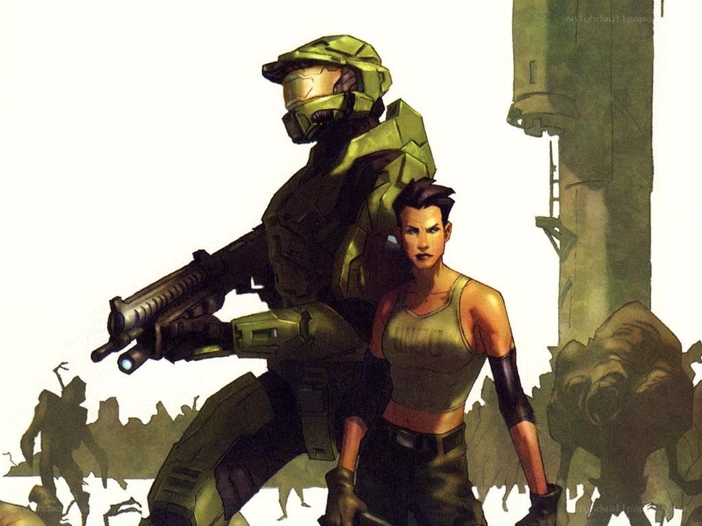 Master Chief and Cortana in combat
