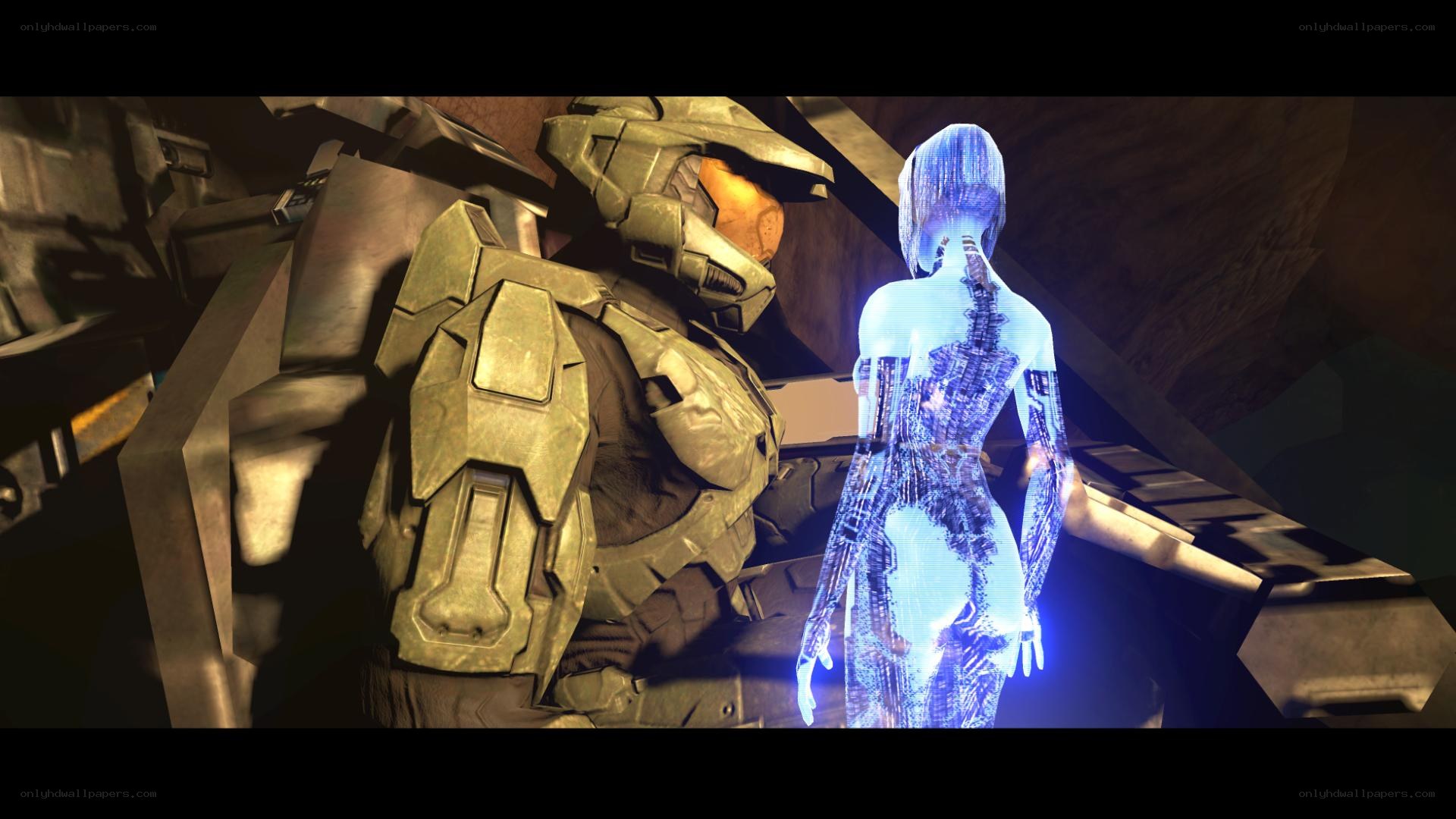 Master Chief and Cortana scene