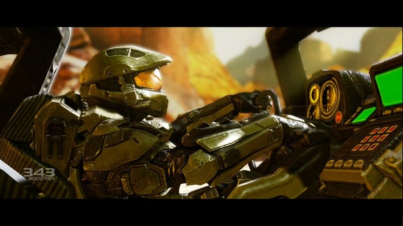 Master Chief in a cockpit