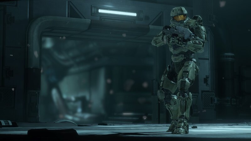 Master Chief in a corridor