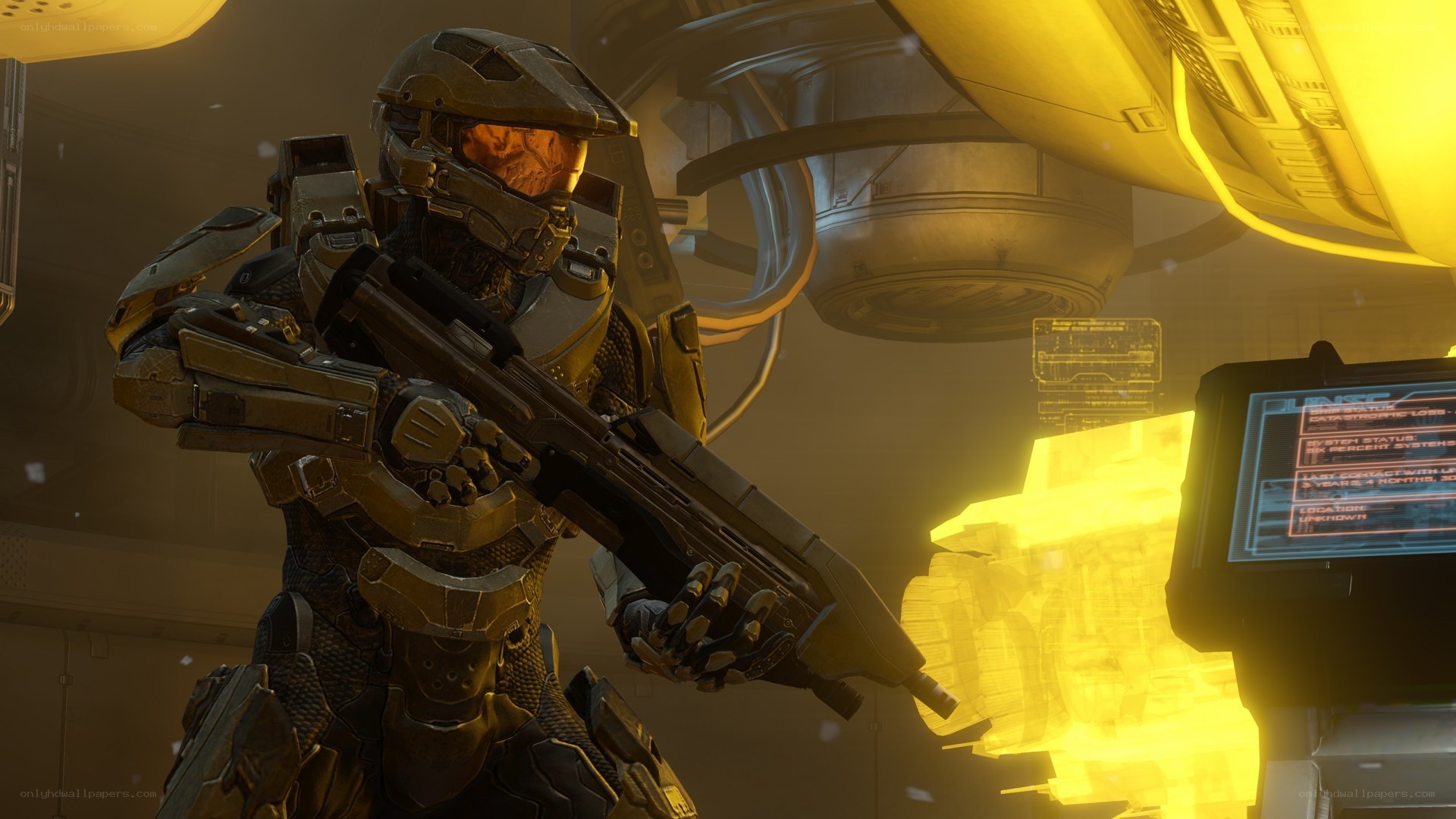 Master Chief in a sci-fi setting