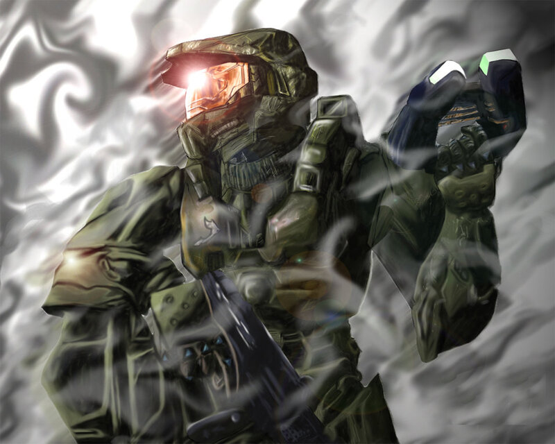 Master Chief in combat