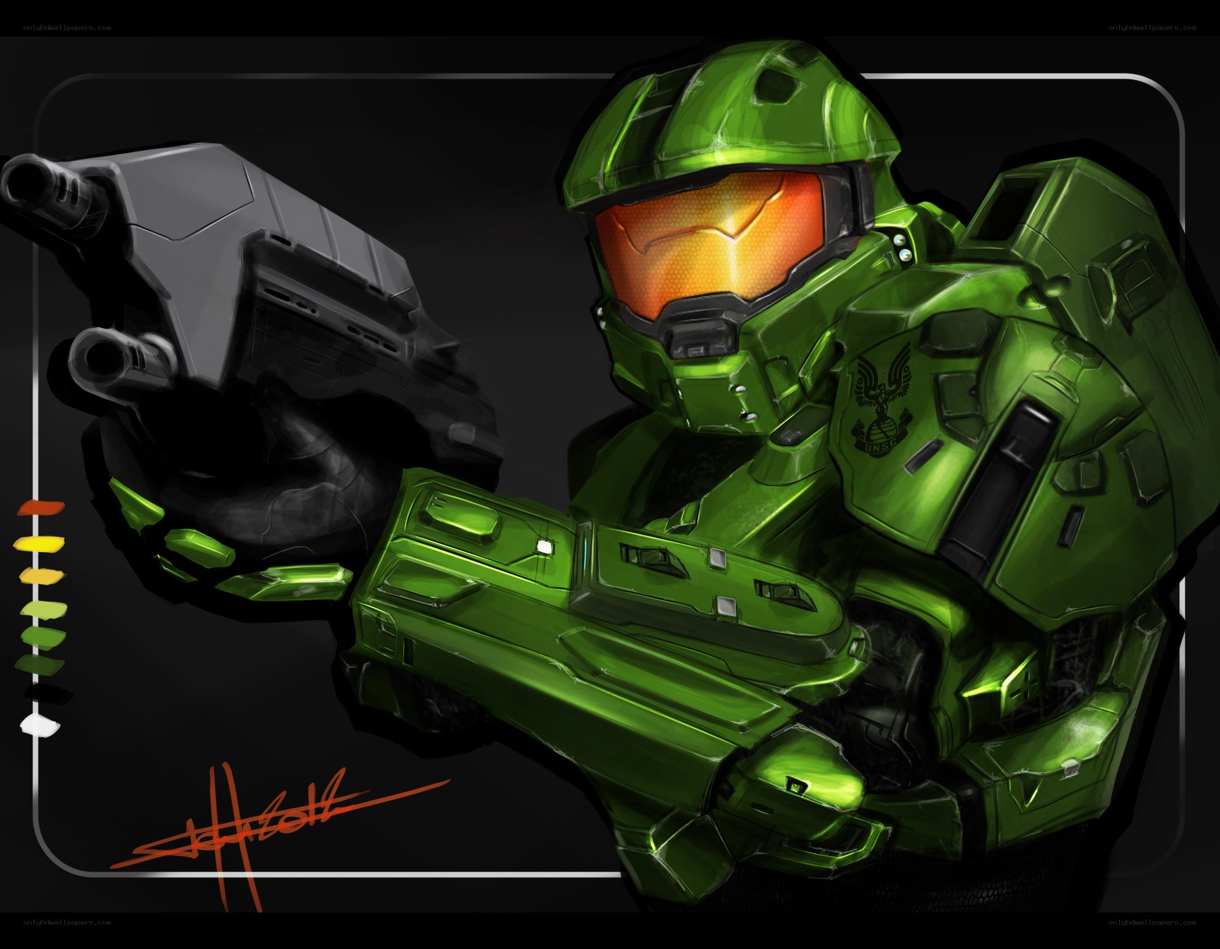 Master Chief in green armor