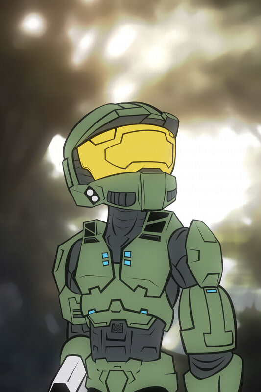 Master Chief in green armor