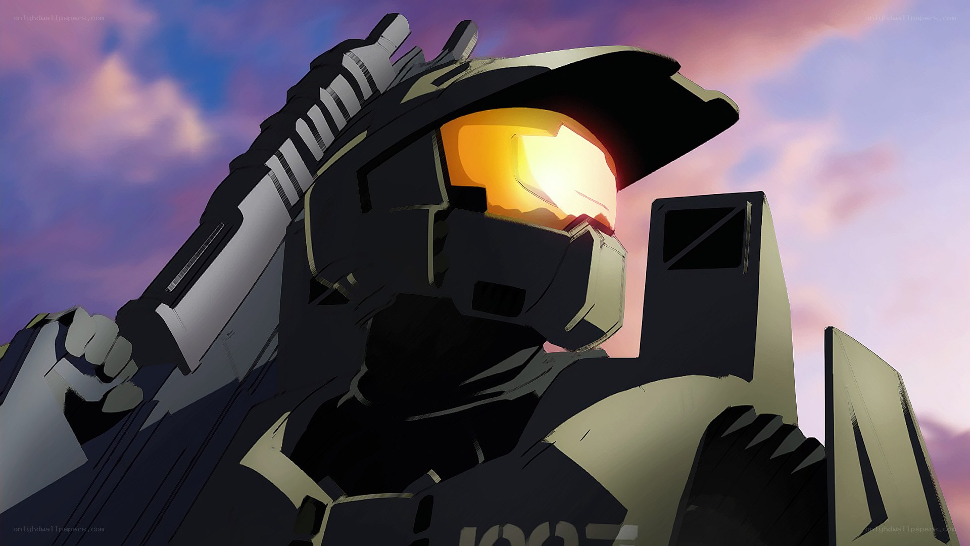 Master Chief in sunset
