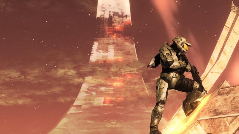 Master Chief on a platform