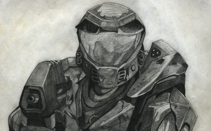 Master Chief pencil sketch