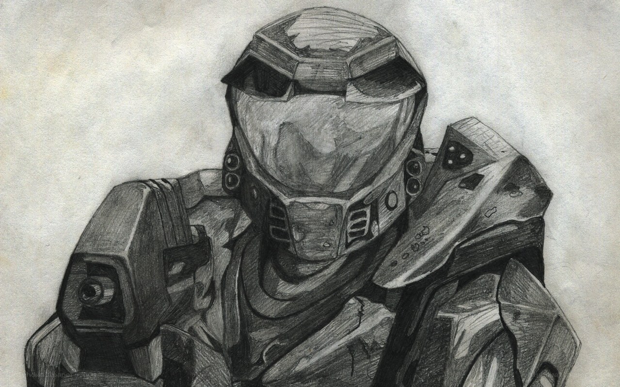 Master Chief pencil sketch