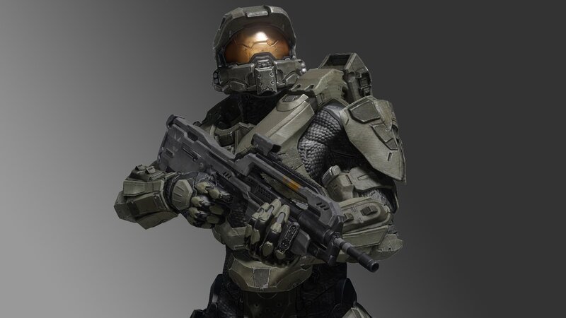 Master Chief with assault rifle