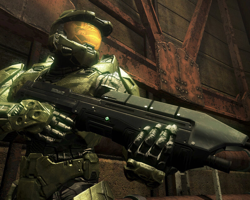 Master Chief with assault rifle