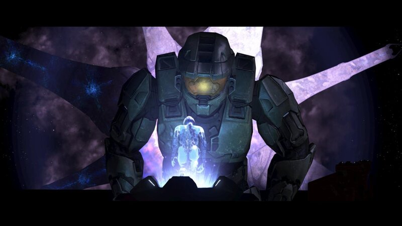 Master Chief with hologram