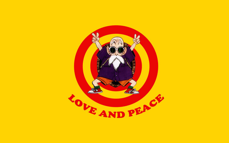 Master Roshi peace sign