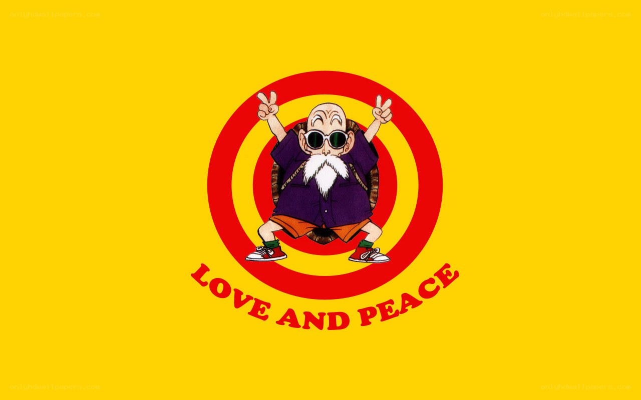 Master Roshi peace sign