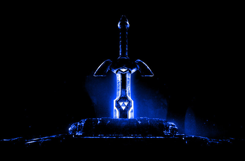 Master Sword glowing blue