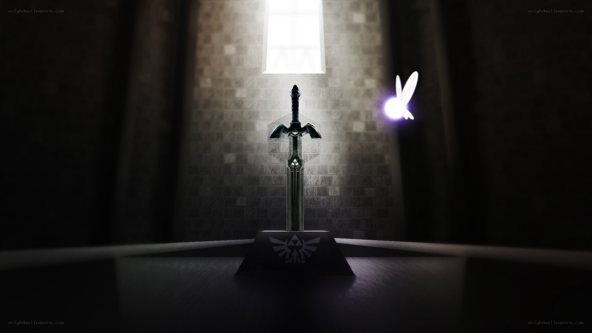 Master Sword in a dark chamber
