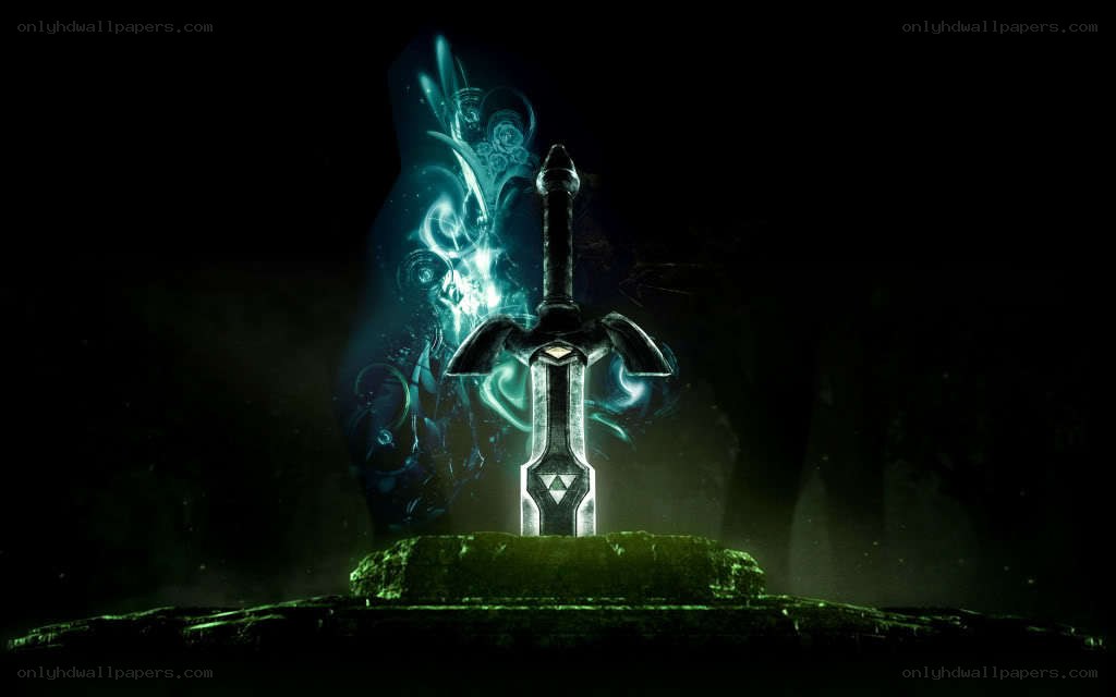 Master Sword in a dark chamber