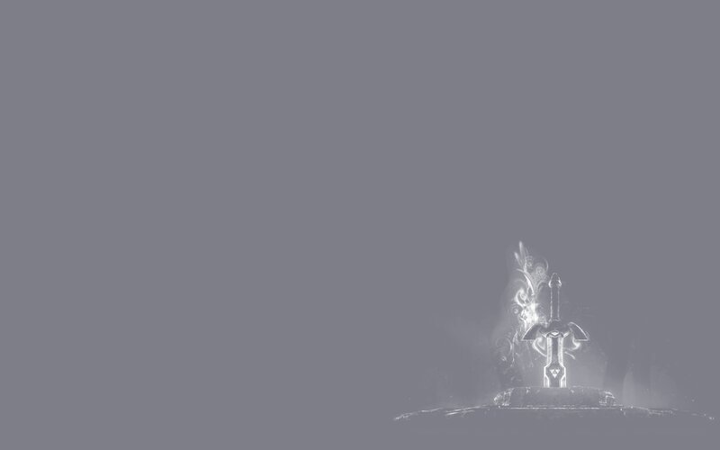 Master Sword in a misty chamber
