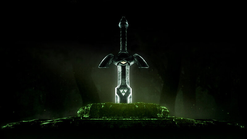 Master Sword in dark forest