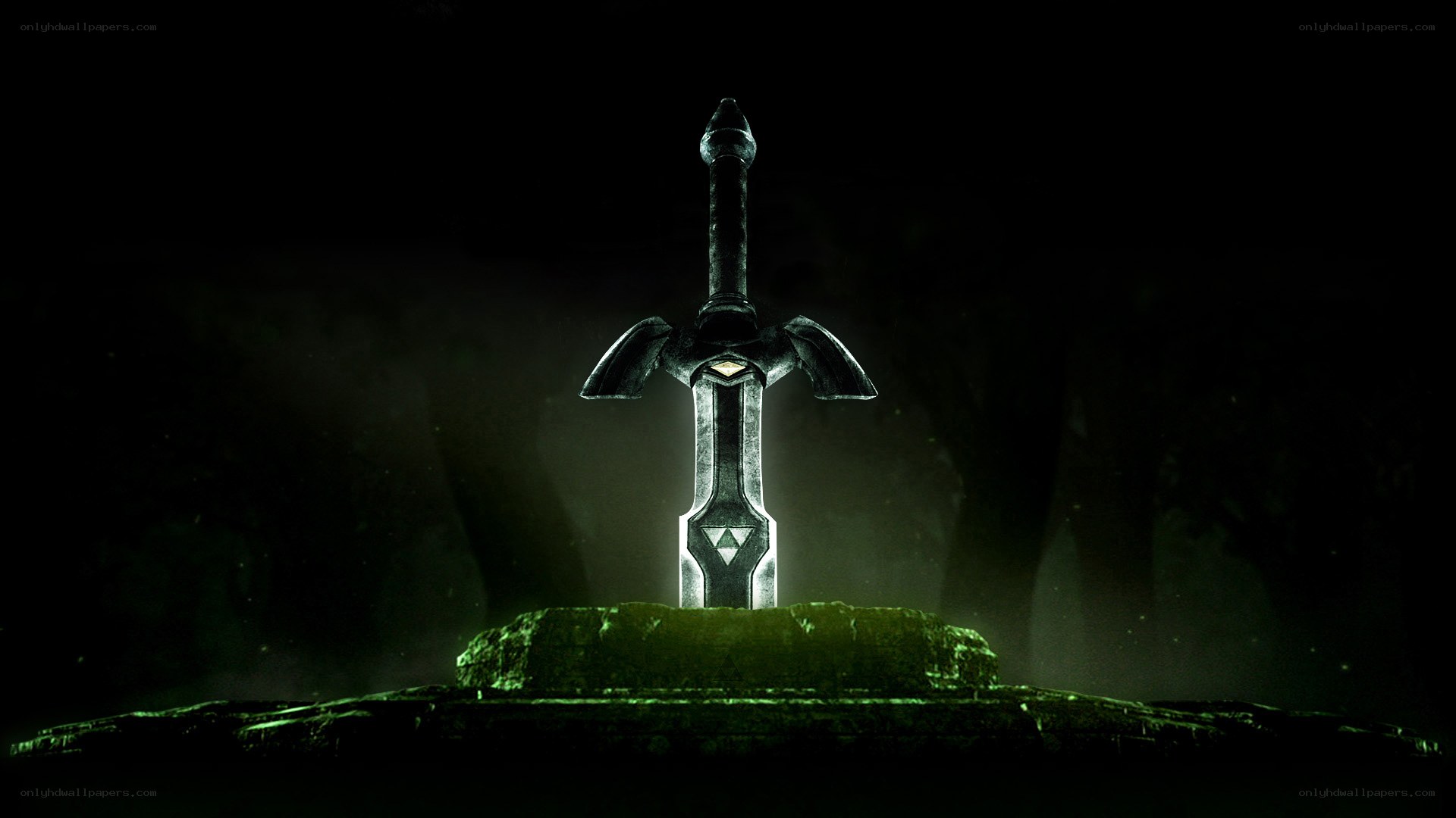 Master Sword in dark forest